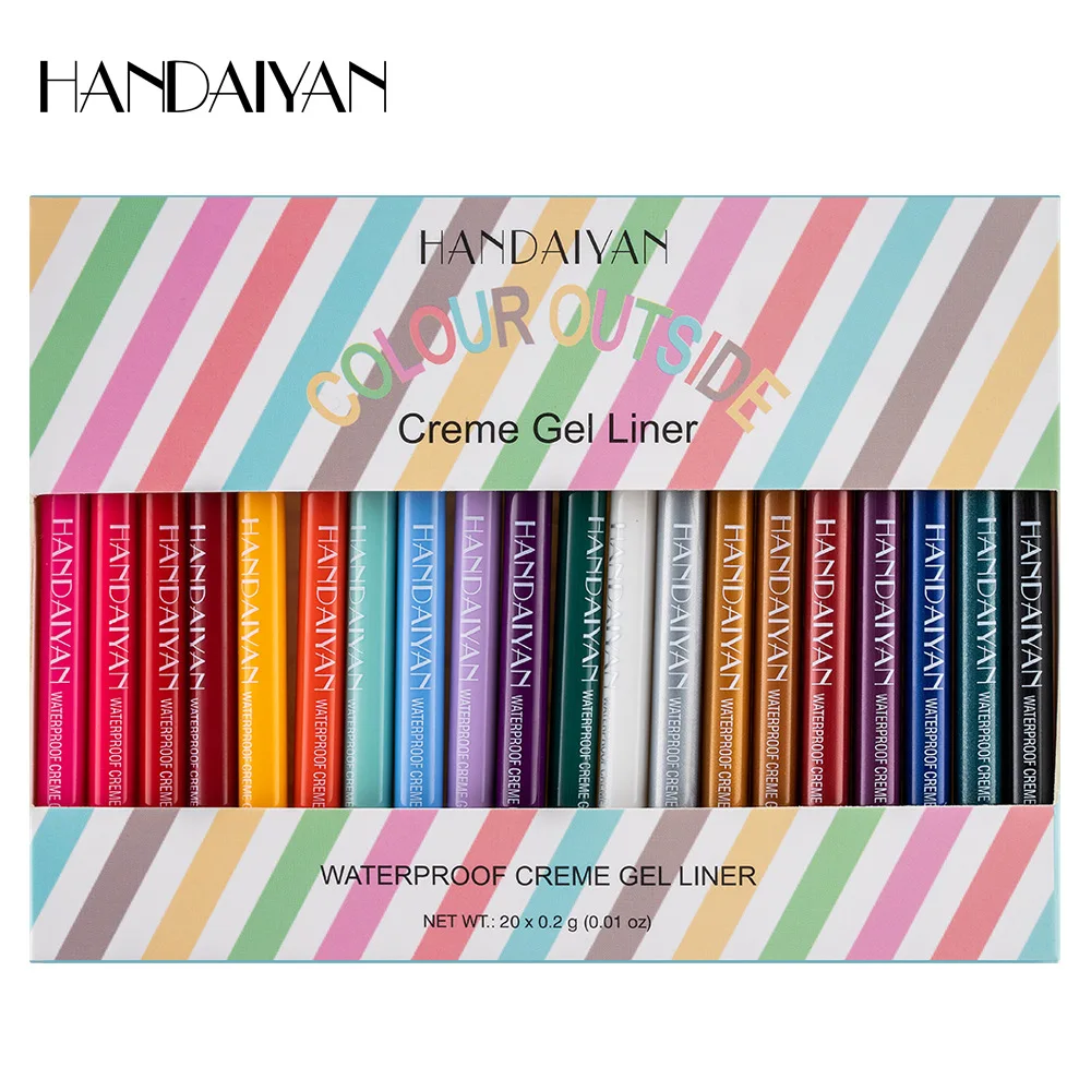 6/12/20pcs/box Neon Colour Outside Creme Gel Eyeliner Pen Quick Dry Waterproof Sweatproof Eye Liner
6/12/20pcs/box Neon Colour Outside Creme Gel Eyeliner Pen Quick Dry Waterproof Sweatproof Eye Liner