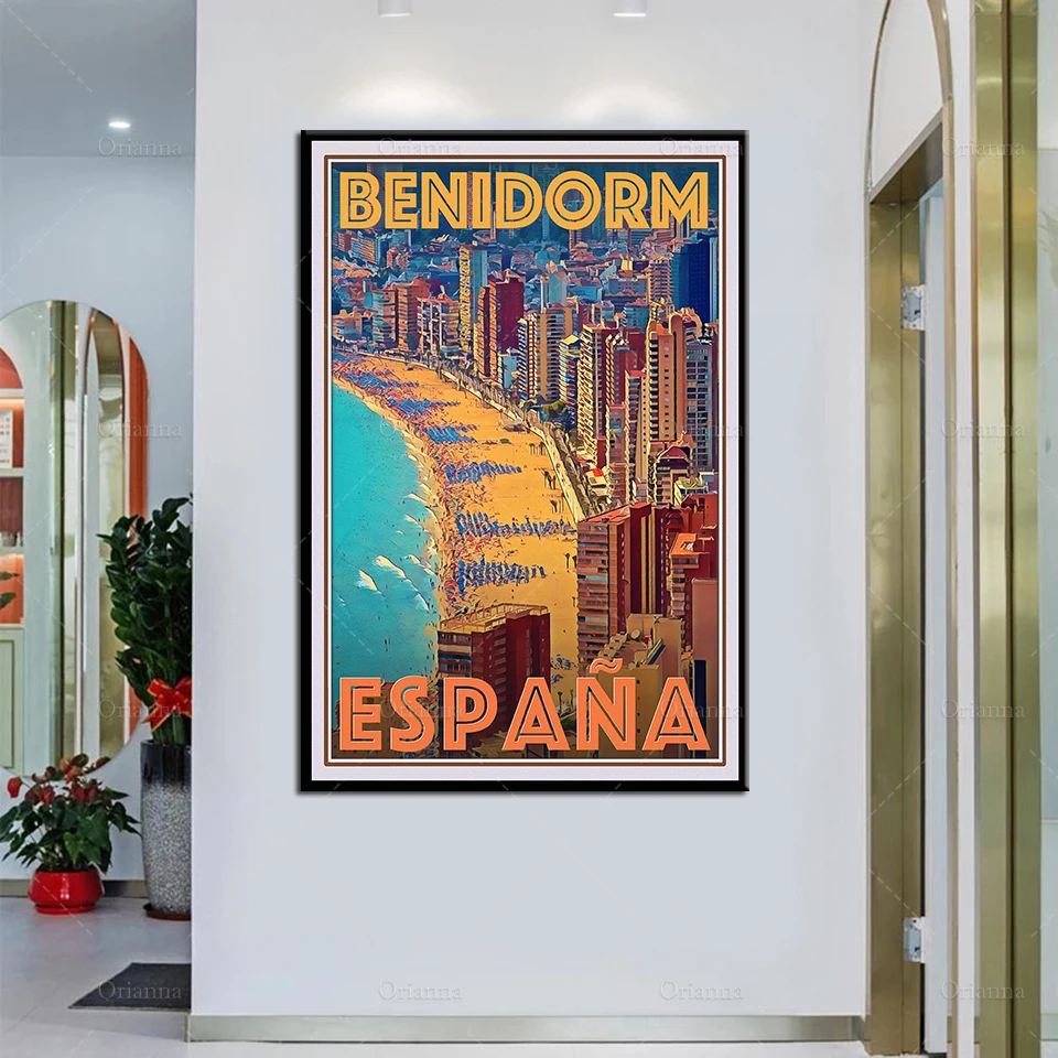 Retro Vintage Style Travel Poster Benidorm Espana Oil Painting Posters and Prints on Canvas Wall Art Modular Pictures Home Decor
Retro Vintage Style Travel Poster Benidorm Espana Oil Painting Posters and Prints on Canvas Wall Art Modular Pictures Home Decor