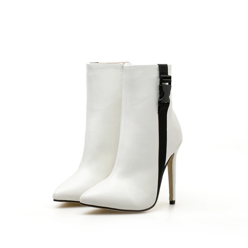 Woman Short Boots Black White Pointed Toe Fetish Thin High Heels Suede Zipper Boots Winter Sexy Feminina Motorcycle Shoes
Woman Short Boots Black White Pointed Toe Fetish Thin High Heels Suede Zipper Boots Winter Sexy Feminina Motorcycle Shoes
