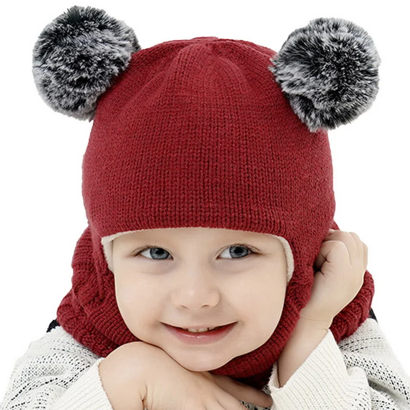 Childrens Winter Woolen Hat And Collar Set Double Plus Velvet Warm Baby Knitted Hat Pure Color High Quality Baby Knitted Hat 
Childrens Winter Woolen Hat And Collar Set Double Plus Velvet Warm Baby Knitted Hat Pure Color High Quality Baby Knitted Hat