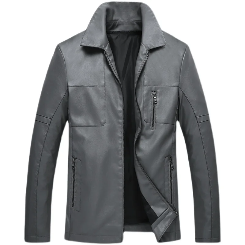 New Mens Fashion Leather Jacket Slim Fit Stand Collar PU Jacket Male Anti-wind Motorcycle Lapel Diagonal Zipper Jackets Men 5XL
New Mens Fashion Leather Jacket Slim Fit Stand Collar PU Jacket Male Anti-wind Motorcycle Lapel Diagonal Zipper Jackets Men 5XL