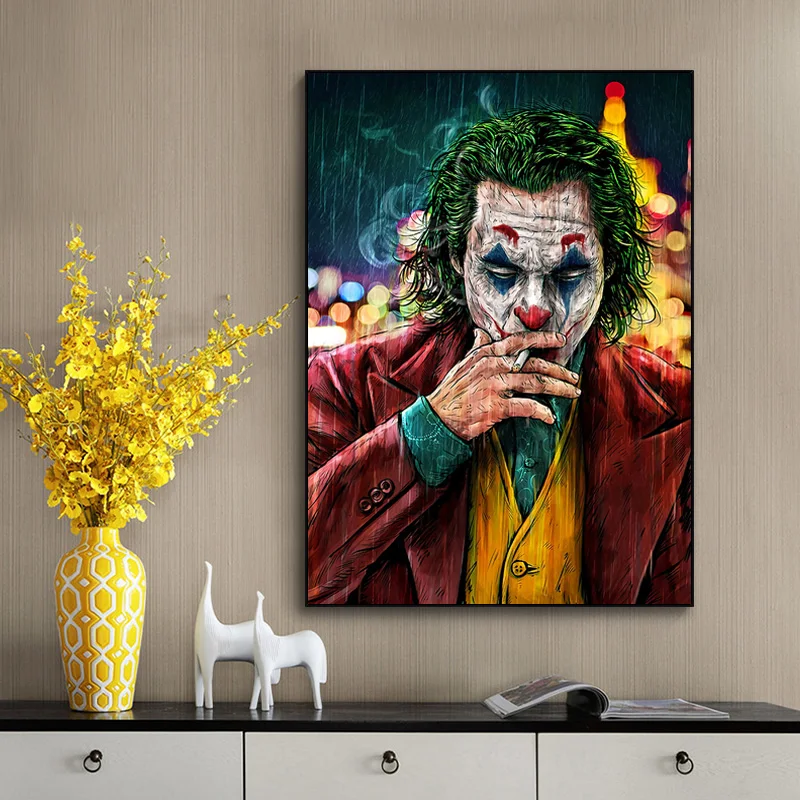 Movie Star The Joker Oil Canvas Painting Graffiti Poster Prints Joker Comic Wall Art Pictures for Living Room Home Decoration
Movie Star The Joker Oil Canvas Painting Graffiti Poster Prints Joker Comic Wall Art Pictures for Living Room Home Decoration