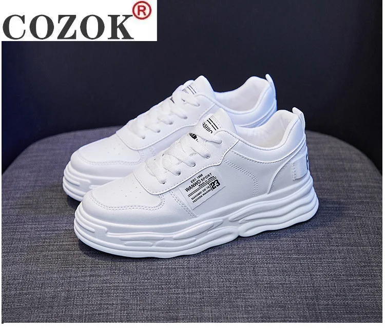 New Spring Women Leather Casual Shoes Street Fashion Comfortable Thick-soled Girl Lace-up White Leisure Flat Shoes Sneakers
New Spring Women Leather Casual Shoes Street Fashion Comfortable Thick-soled Girl Lace-up White Leisure Flat Shoes Sneakers