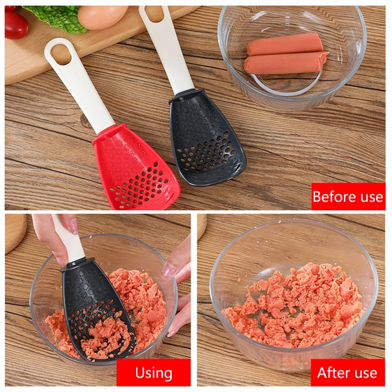 Kitchen Cooking Spoon Multifunctional Heat-resistant Hanging Hole Innovative Potato Garlic Press Colander Spoon
Kitchen Cooking Spoon Multifunctional Heat-resistant Hanging Hole Innovative Potato Garlic Press Colander Spoon