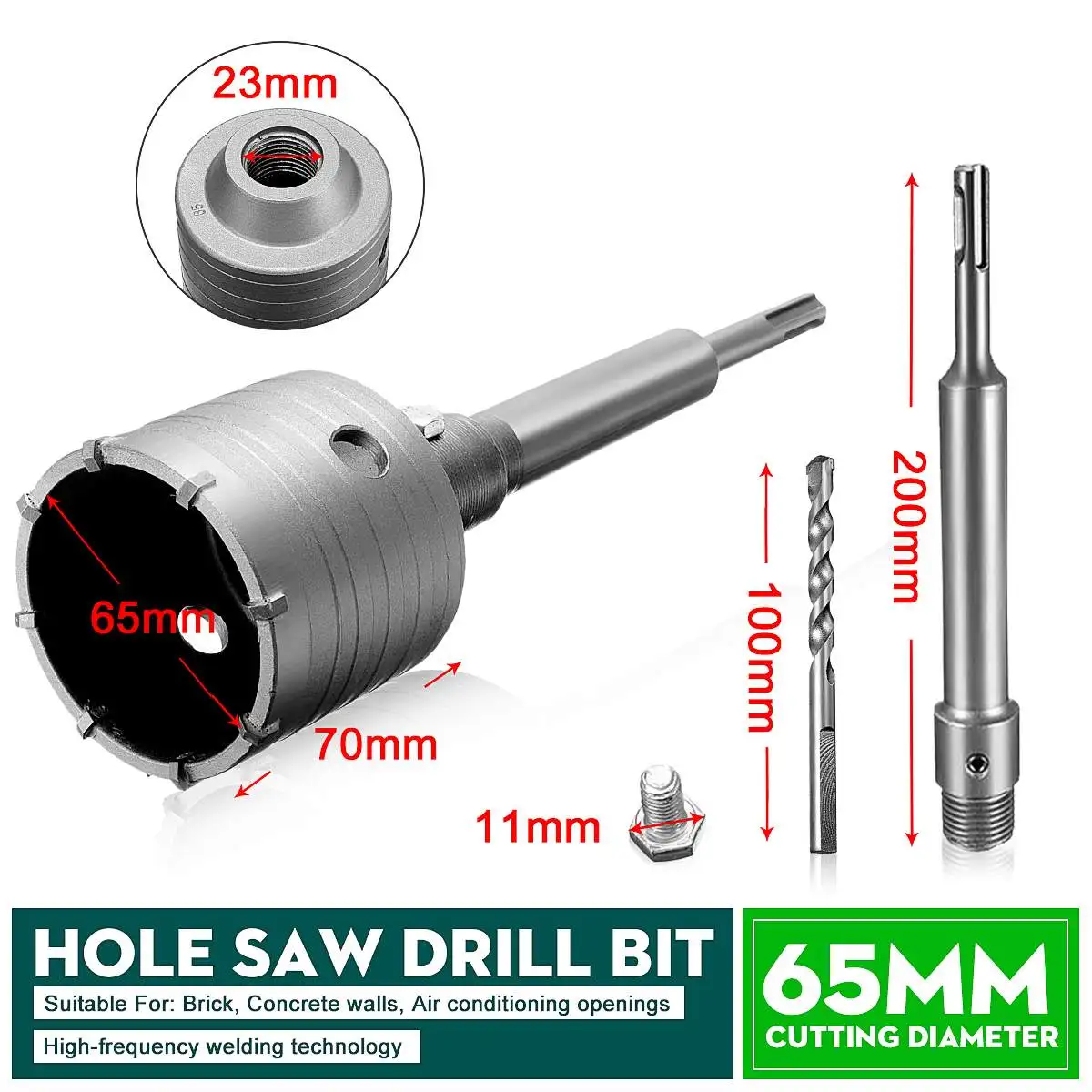 Набор сверл Drillpro для кольцевой пилы, Твердосплавный Наконечник SDS Plus 65 мм, набор сверл по бетону, цементу, камню сверло для стен дюйма, с кольц...
Набор сверл Drillpro для кольцевой пилы, Твердосплавный Наконечник SDS Plus 65 мм, набор сверл по бетону, цементу, камню сверло для стен дюйма, с кольц...