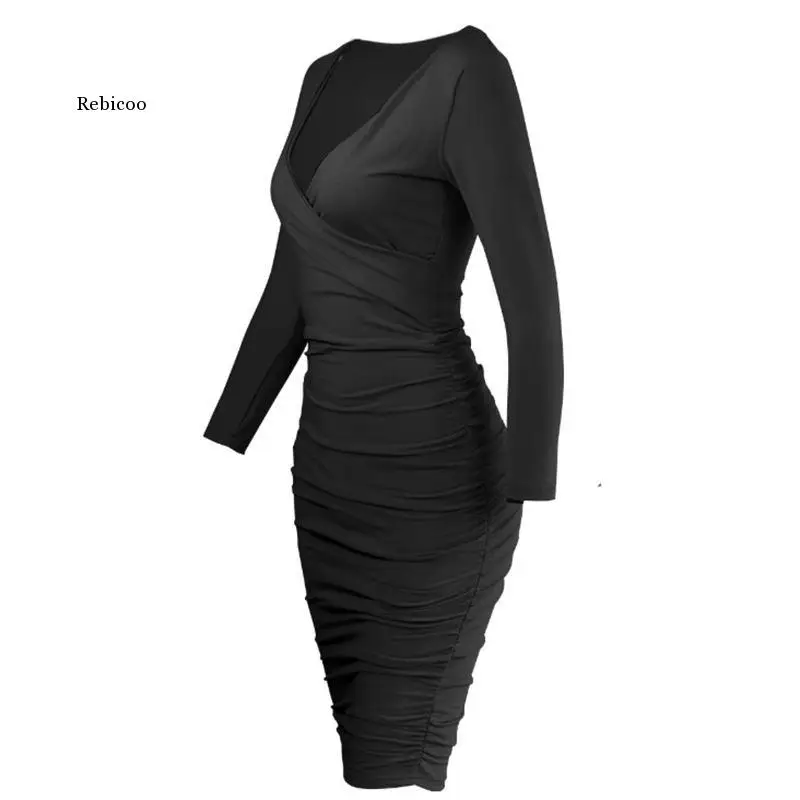Women's Fashion V-Neck Warp Mid-Length Dress Pleated Pure White Black Red Long Sleeve Office Casual Winter Spring Women's Dress
Women's Fashion V-Neck Warp Mid-Length Dress Pleated Pure White Black Red Long Sleeve Office Casual Winter Spring Women's Dress