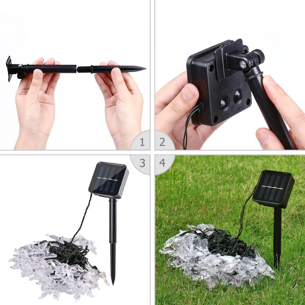 LED Butterfly Solar Light String Outdoor 20 Light LED Light String Fairy Tale Waterproof Hotel Decoration Lantern
LED Butterfly Solar Light String Outdoor 20 Light LED Light String Fairy Tale Waterproof Hotel Decoration Lantern