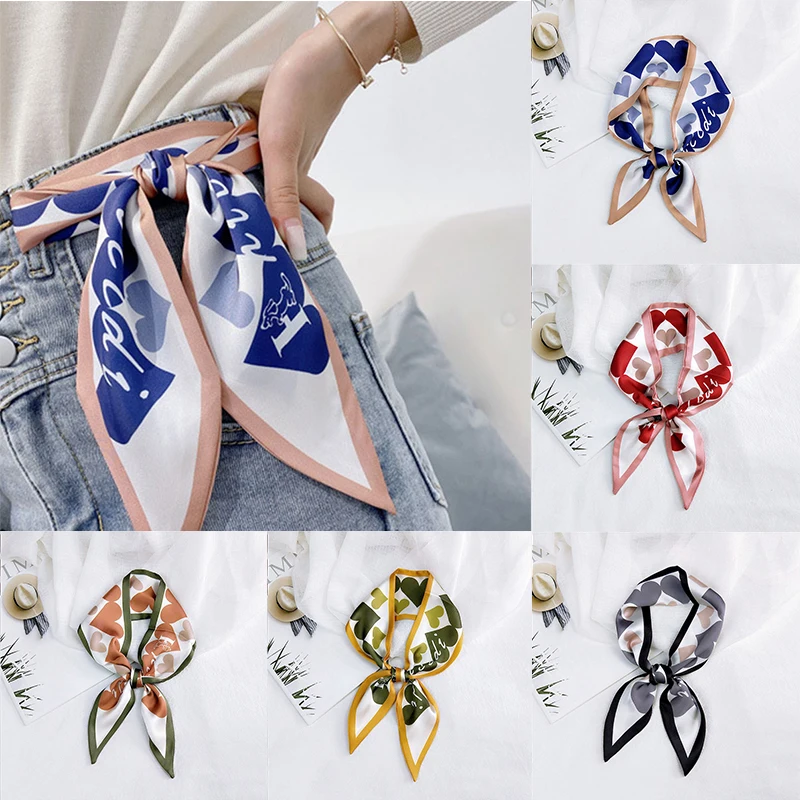 Imitation Silk Ribbon Hankie Neckerchief Heart Printed Classic Silk Women Scarves Triangle Scarf Muffler Bag Pants Ties Bands
Imitation Silk Ribbon Hankie Neckerchief Heart Printed Classic Silk Women Scarves Triangle Scarf Muffler Bag Pants Ties Bands