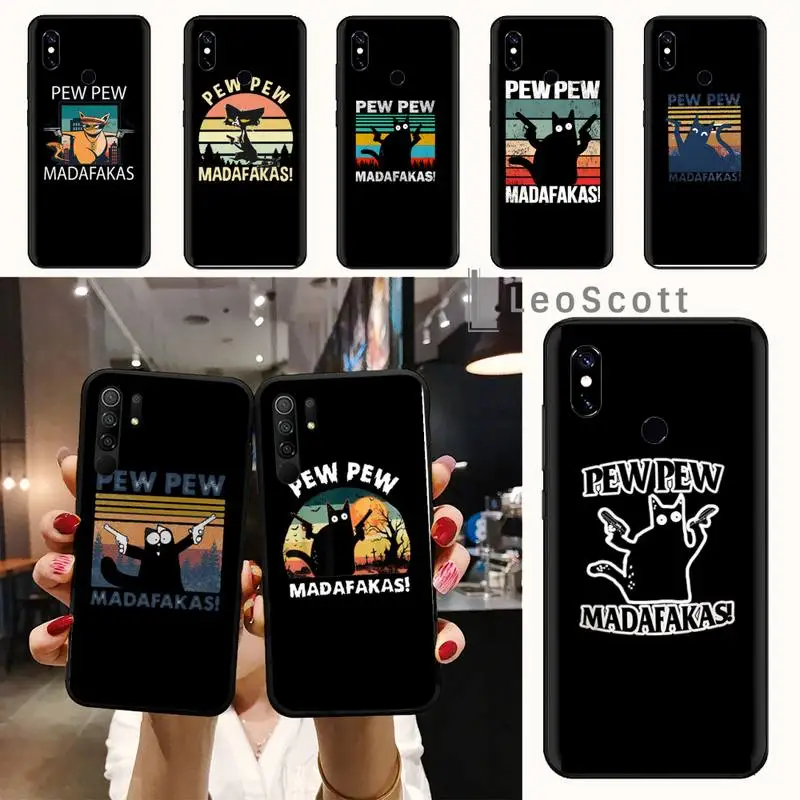 Black Cat Pew Pew Madafakas Phone Case For Xiaomi Redmi note 7 8 9 t max3 s 10 pro lite funda shell coque cover
Black Cat Pew Pew Madafakas Phone Case For Xiaomi Redmi note 7 8 9 t max3 s 10 pro lite funda shell coque cover