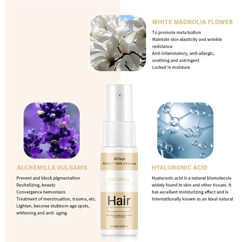 20ml Hair Growth Inhibitor Spray Natural Ingredients Hair Removal Essence Skin Moisturizing Nourishing for Whole Body
20ml Hair Growth Inhibitor Spray Natural Ingredients Hair Removal Essence Skin Moisturizing Nourishing for Whole Body