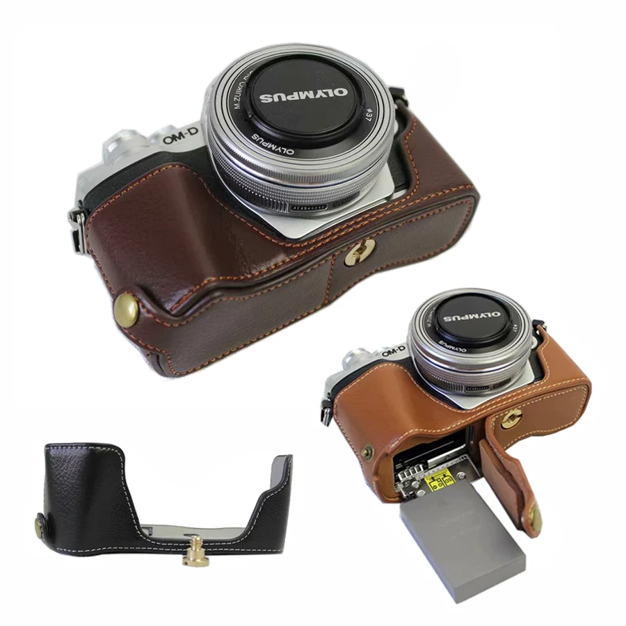 Genuine Leather case Camera bag cover For Olympus OM-D E-M10III EM10 III 3S E-M10III E-M10 Mark II EM10II with Battery Openning 
Genuine Leather case Camera bag cover For Olympus OM-D E-M10III EM10 III 3S E-M10III E-M10 Mark II EM10II with Battery Openning