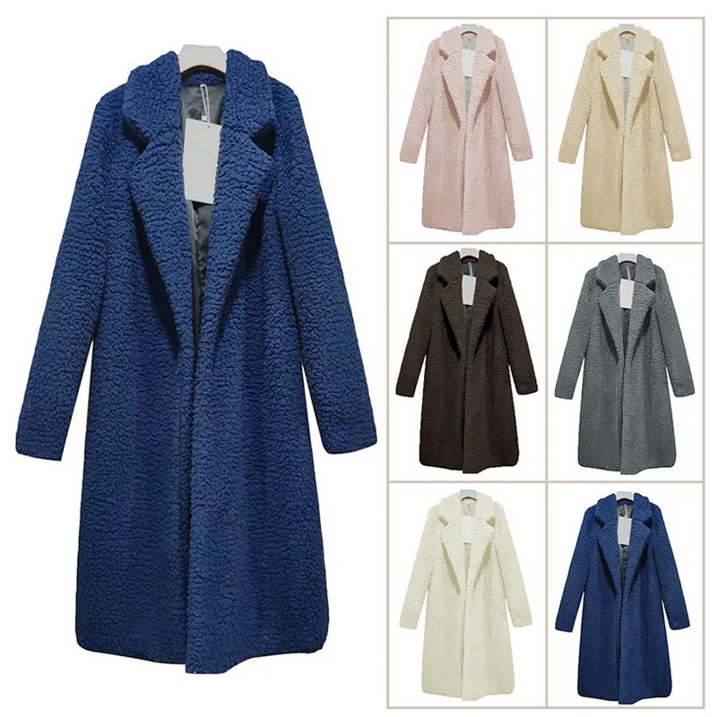 Autumn Winter Women's Coat European American Lapel Cardigan Long Section Woman Cashmere Coats Streetwear Solid Loose Lady jacket
Autumn Winter Women's Coat European American Lapel Cardigan Long Section Woman Cashmere Coats Streetwear Solid Loose Lady jacket