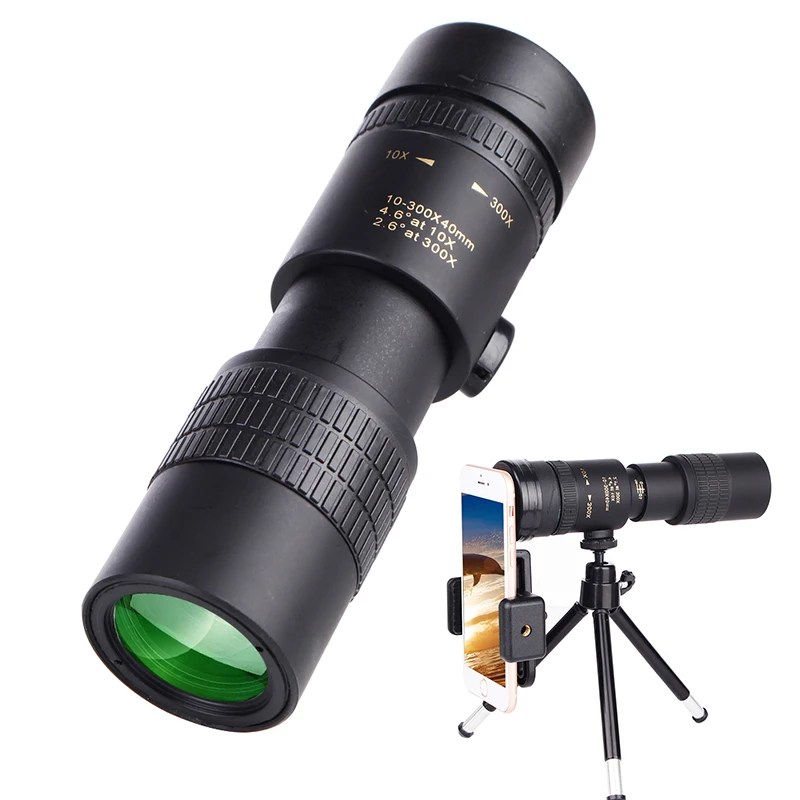 4K 10-300X40 Camping Night Vision Telescope Super Telephoto Zoom Monocular Telescope
4K 10-300X40 Camping Night Vision Telescope Super Telephoto Zoom Monocular Telescope