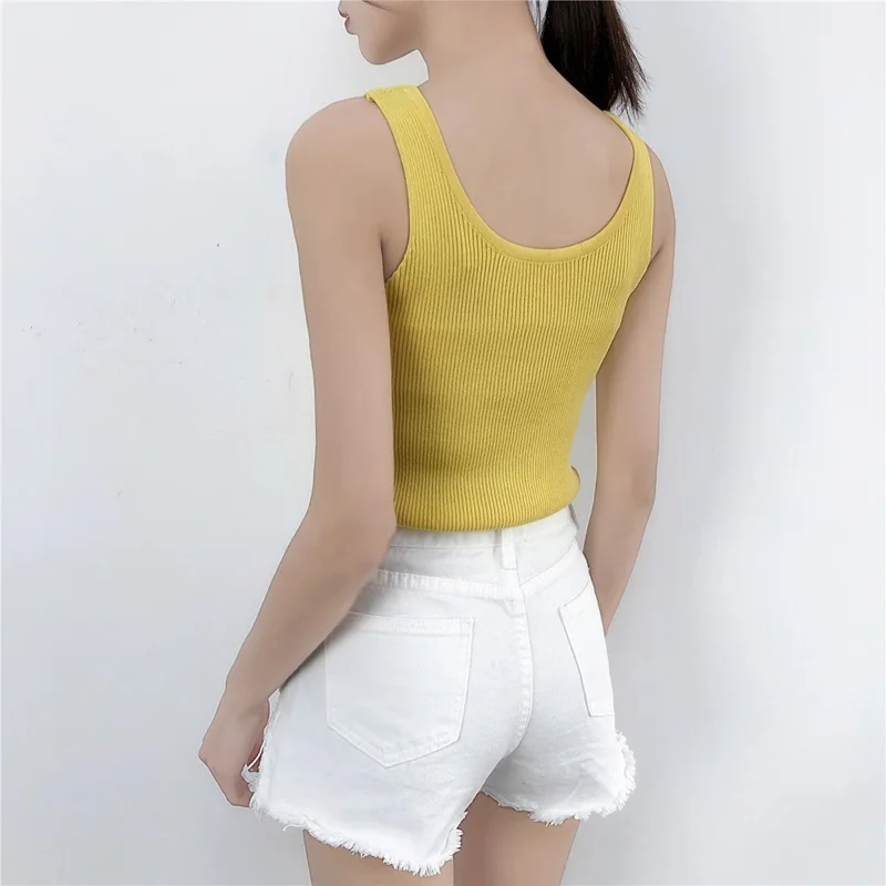 Summer Women Tank Top Lace-up Sexy Knitted Camisole Sleeveless Tops For Club Party Solid Slim Outwear Female Vest
Summer Women Tank Top Lace-up Sexy Knitted Camisole Sleeveless Tops For Club Party Solid Slim Outwear Female Vest