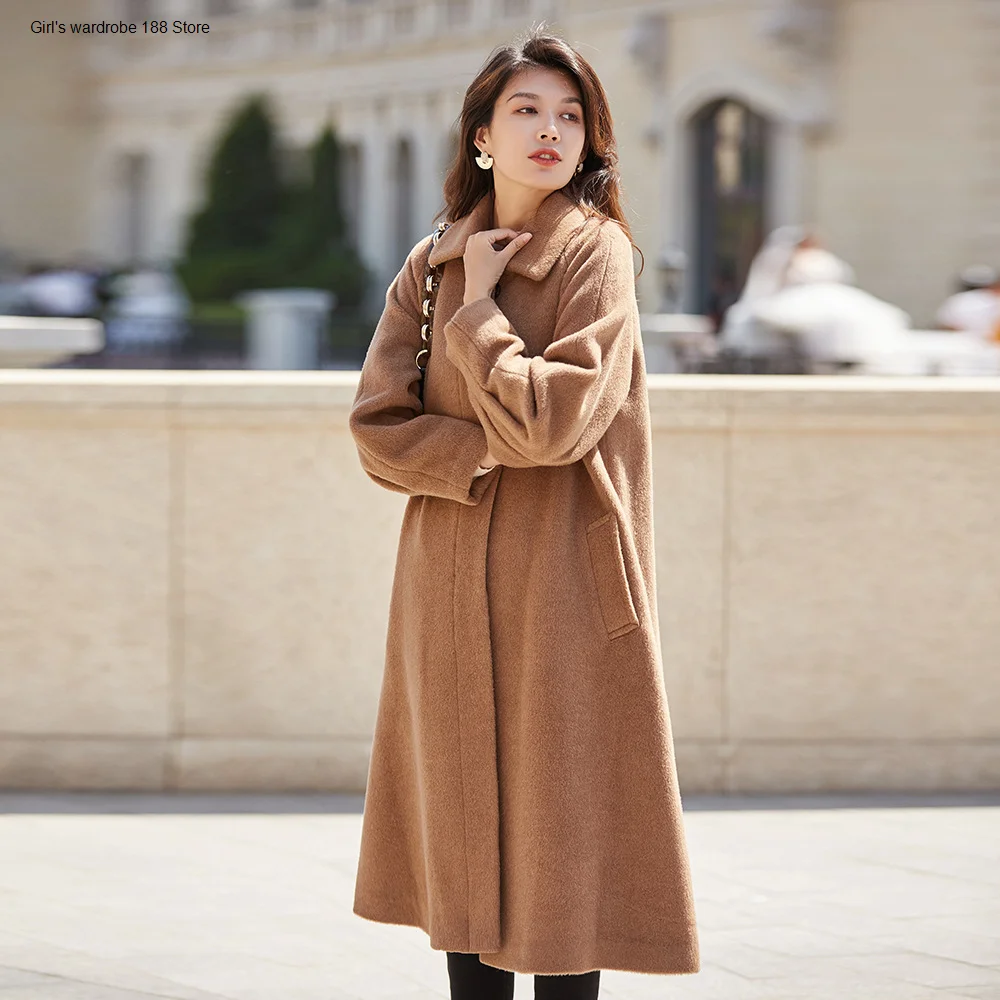 autumn and winter New Silk camel fleece loose warm long camel fleece coat for women
autumn and winter New Silk camel fleece loose warm long camel fleece coat for women