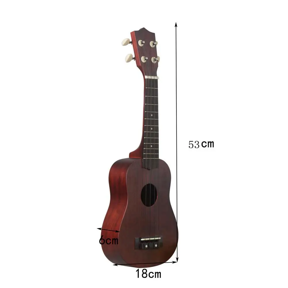 Mounchain 21inch Sapele Ukulele Small Guitar 15 fret Ukelele Kit with Strap Capo Concert Musical Instrument | Спорт и развлечения