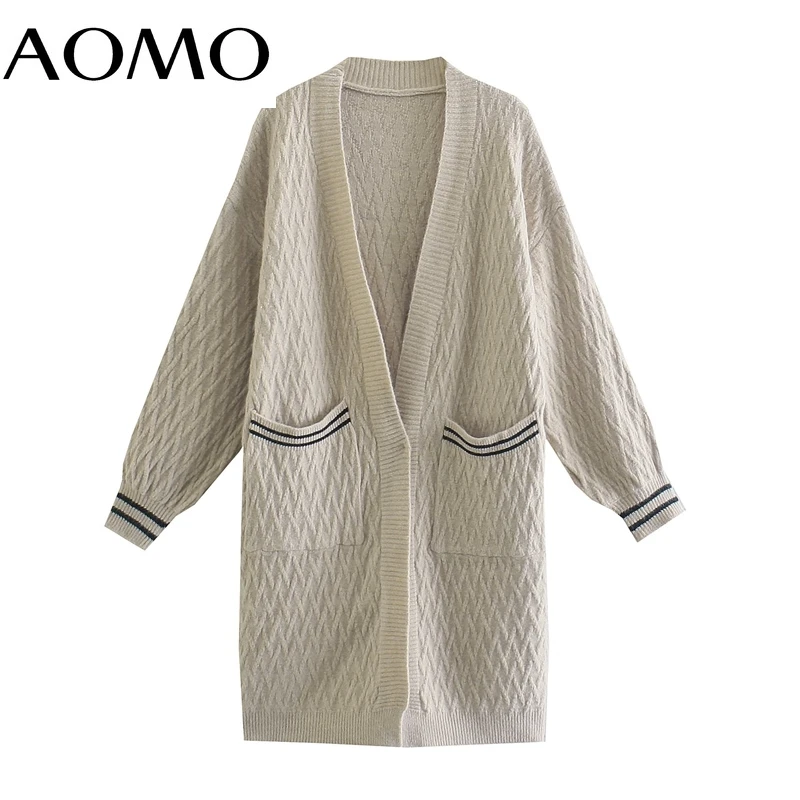AOMO 2021 Autumn Winter Women Twist Long Knitted Cardigan Sweater Jumper Button-up Female Tops 1F58A
AOMO 2021 Autumn Winter Women Twist Long Knitted Cardigan Sweater Jumper Button-up Female Tops 1F58A