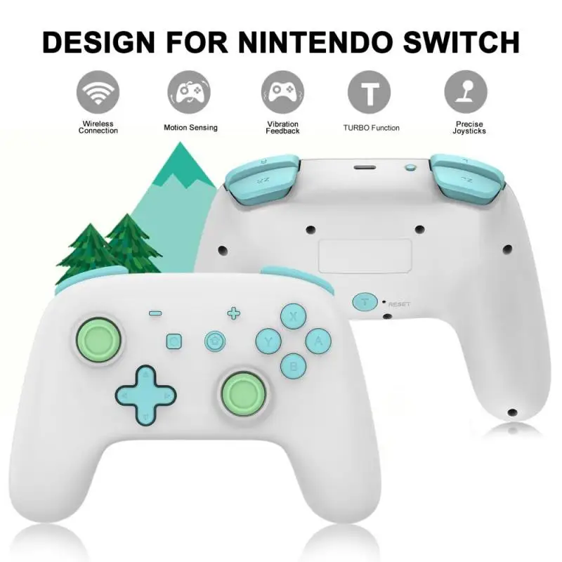 Wireless Bluetooth Gamepad Joystick Console For Switch pro Controller Gyroscope Axis Function Supports Dual Vibration Function
Wireless Bluetooth Gamepad Joystick Console For Switch pro Controller Gyroscope Axis Function Supports Dual Vibration Function