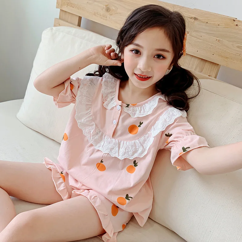 Cute Princess Sleepwear Children Soft Pyjamas Girls Cotton Short Sleeve Nightwear Kids Leisure Home Clothing Wear 2 Piece/Set
Cute Princess Sleepwear Children Soft Pyjamas Girls Cotton Short Sleeve Nightwear Kids Leisure Home Clothing Wear 2 Piece/Set