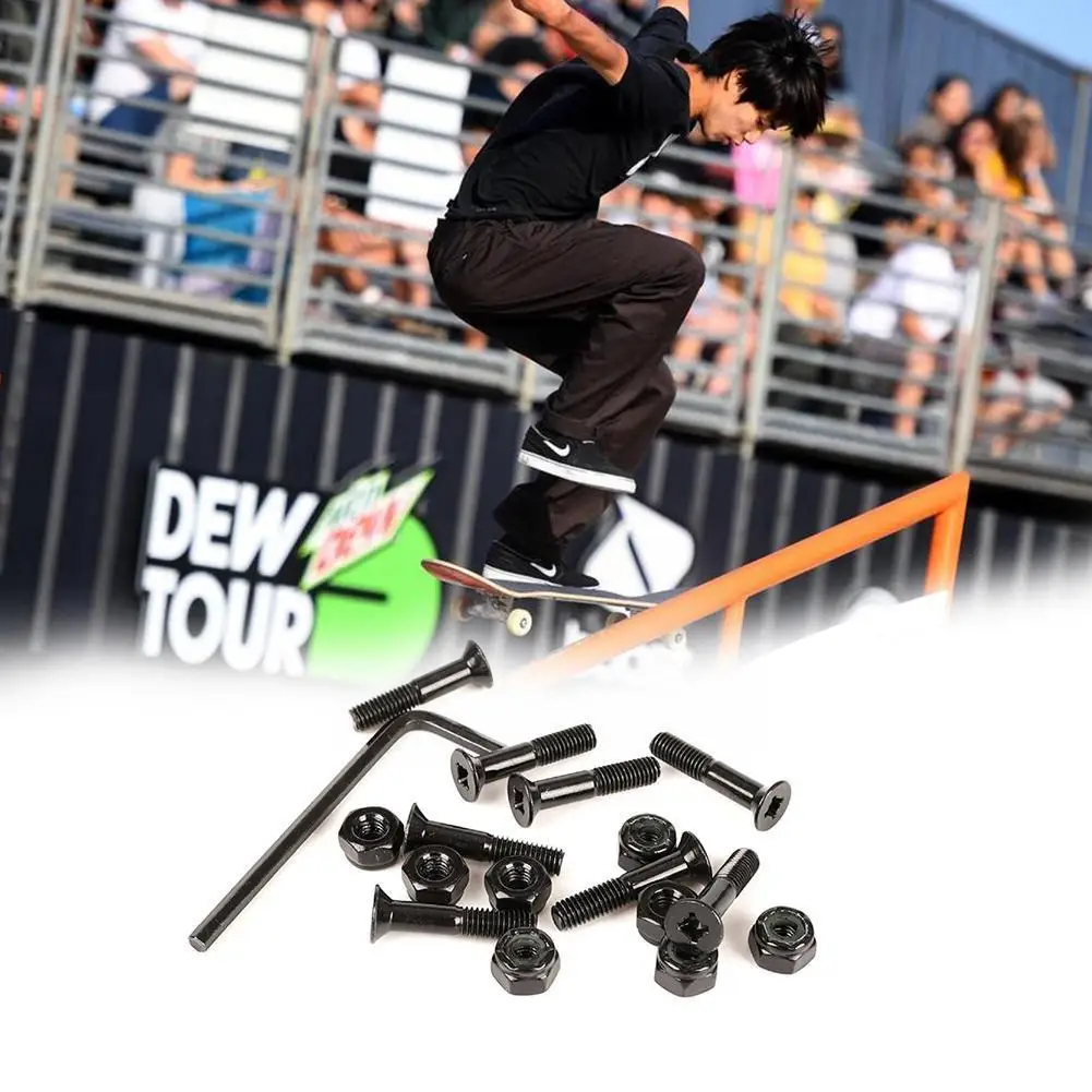 1 Set Skateboard Trucks Screws Hardwares Bolts Anti-rust Accessories Carbon Durable Bridge Steel Nails Nuts 
1 Set Skateboard Trucks Screws Hardwares Bolts Anti-rust Accessories Carbon Durable Bridge Steel Nails Nuts