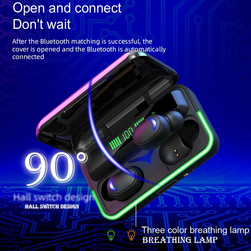 Беспроводные Игровые наушники PJD TWS Bluetooth 5 1 с низкой задержкой и светодиодным
