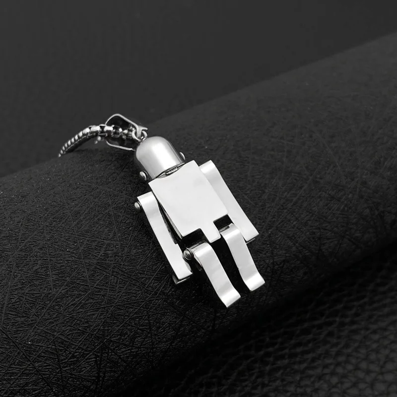 Hip Hop Robot Stainless Steel Necklace Pendant Men Women Hand and Foot Movable Machine Spaceman Collier Collares Choker Necklace
Hip Hop Robot Stainless Steel Necklace Pendant Men Women Hand and Foot Movable Machine Spaceman Collier Collares Choker Necklace