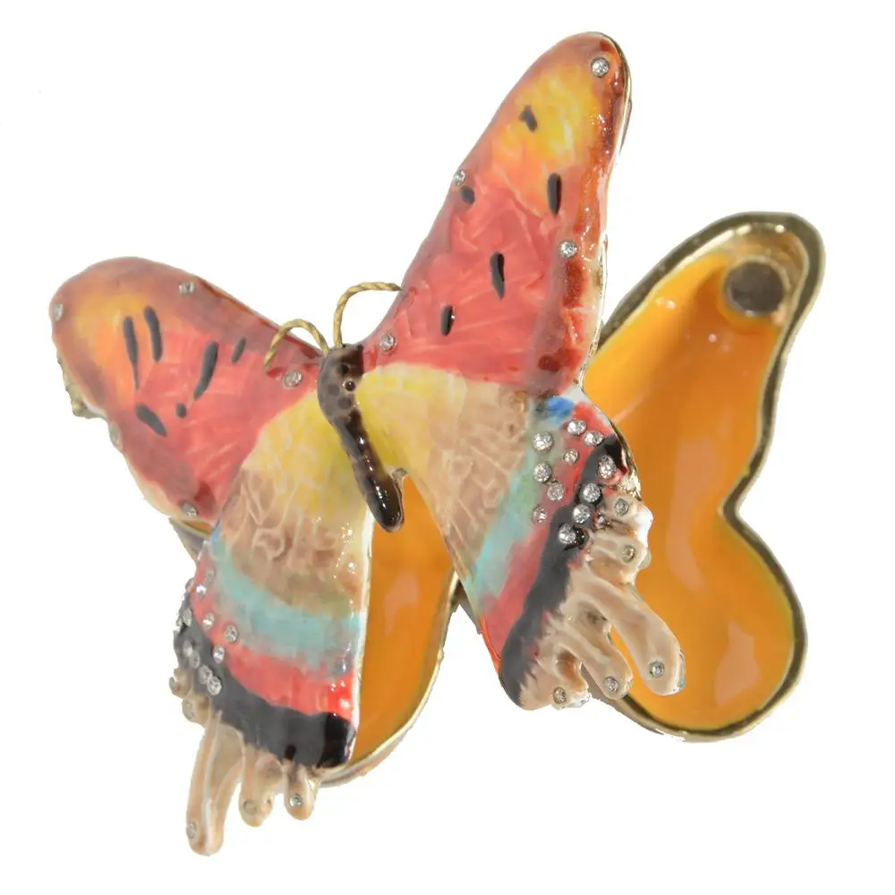 Декоративный эмалированный контейнер для украшений в виде бабочки