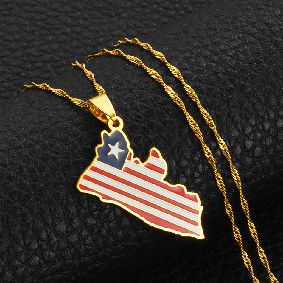 Anniyo Liberia Country Map Flag Pendant Necklaces Silver Color/Gold Color Charm Liberian Maps Jewelry #169021
Anniyo Liberia Country Map Flag Pendant Necklaces Silver Color/Gold Color Charm Liberian Maps Jewelry #169021