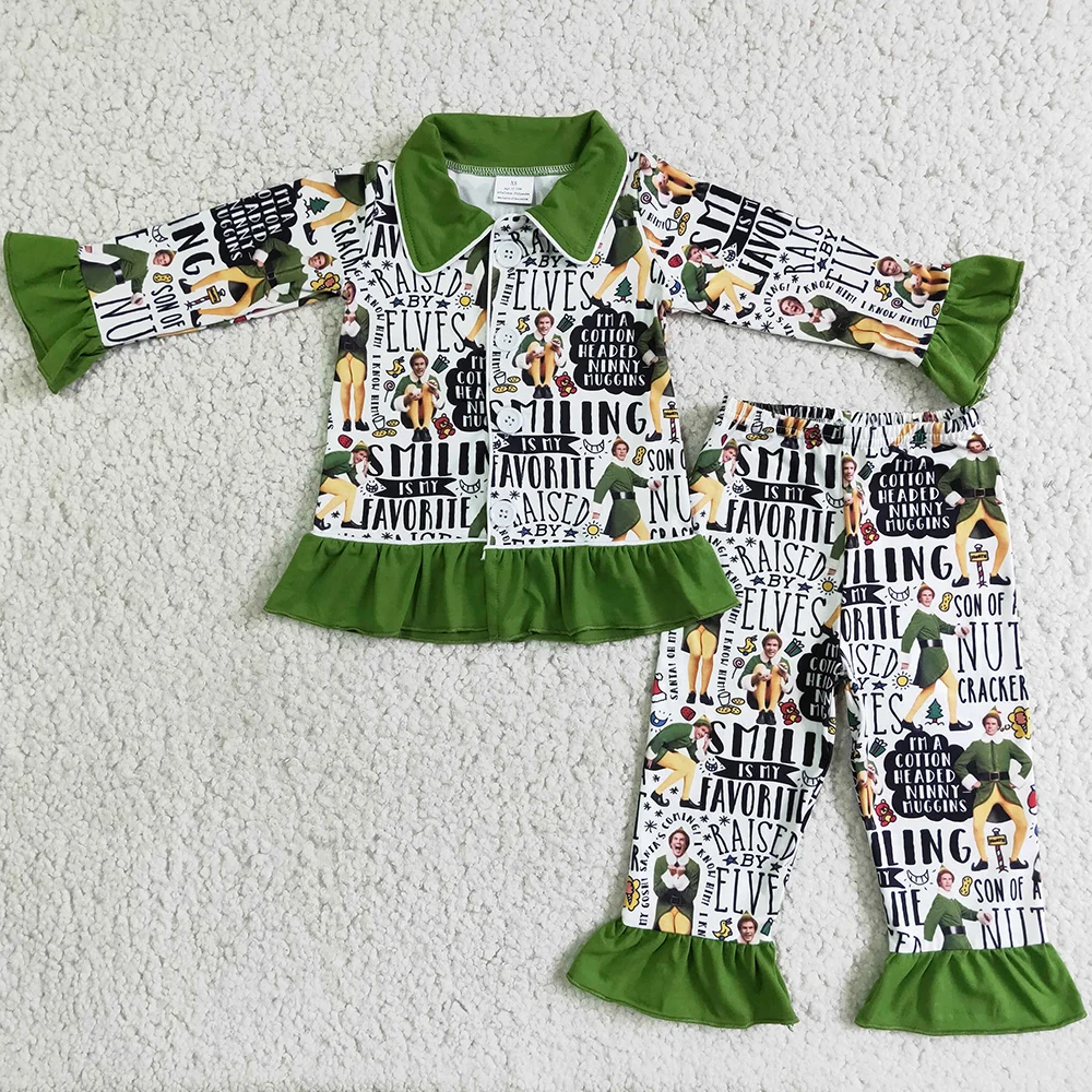 Fashion Toddler Girls Clothes Sleepwear Kids Fall Winter Pajamas Outfit Girls Ruffle Pajamas Suit Boys Sibling Pajama Wholesale
Fashion Toddler Girls Clothes Sleepwear Kids Fall Winter Pajamas Outfit Girls Ruffle Pajamas Suit Boys Sibling Pajama Wholesale