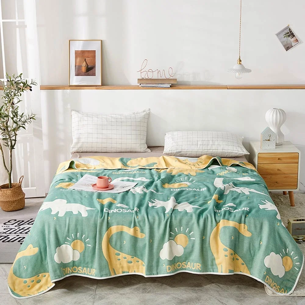 Papa&Mima Green Yellow Dinosaurs Knitted Quilted Summer 100% Cotton Thread Towel Blankets Throws Double-side Bedsheet Bedlinen
Papa&Mima Green Yellow Dinosaurs Knitted Quilted Summer 100% Cotton Thread Towel Blankets Throws Double-side Bedsheet Bedlinen