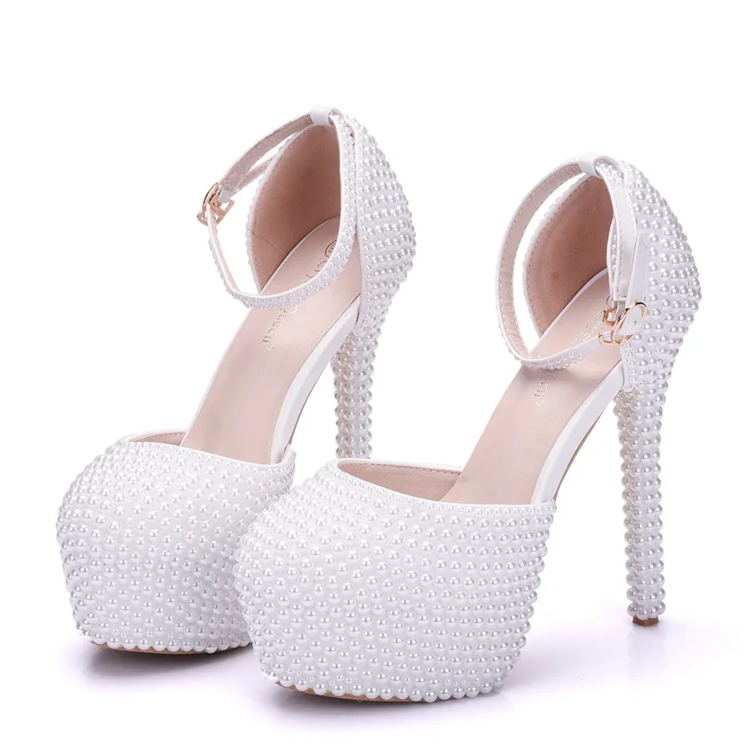 Large size high-heeled sandals full pearl high-heeled shoes White pearl shoes wedding shoes shoes
Large size high-heeled sandals full pearl high-heeled shoes White pearl shoes wedding shoes shoes