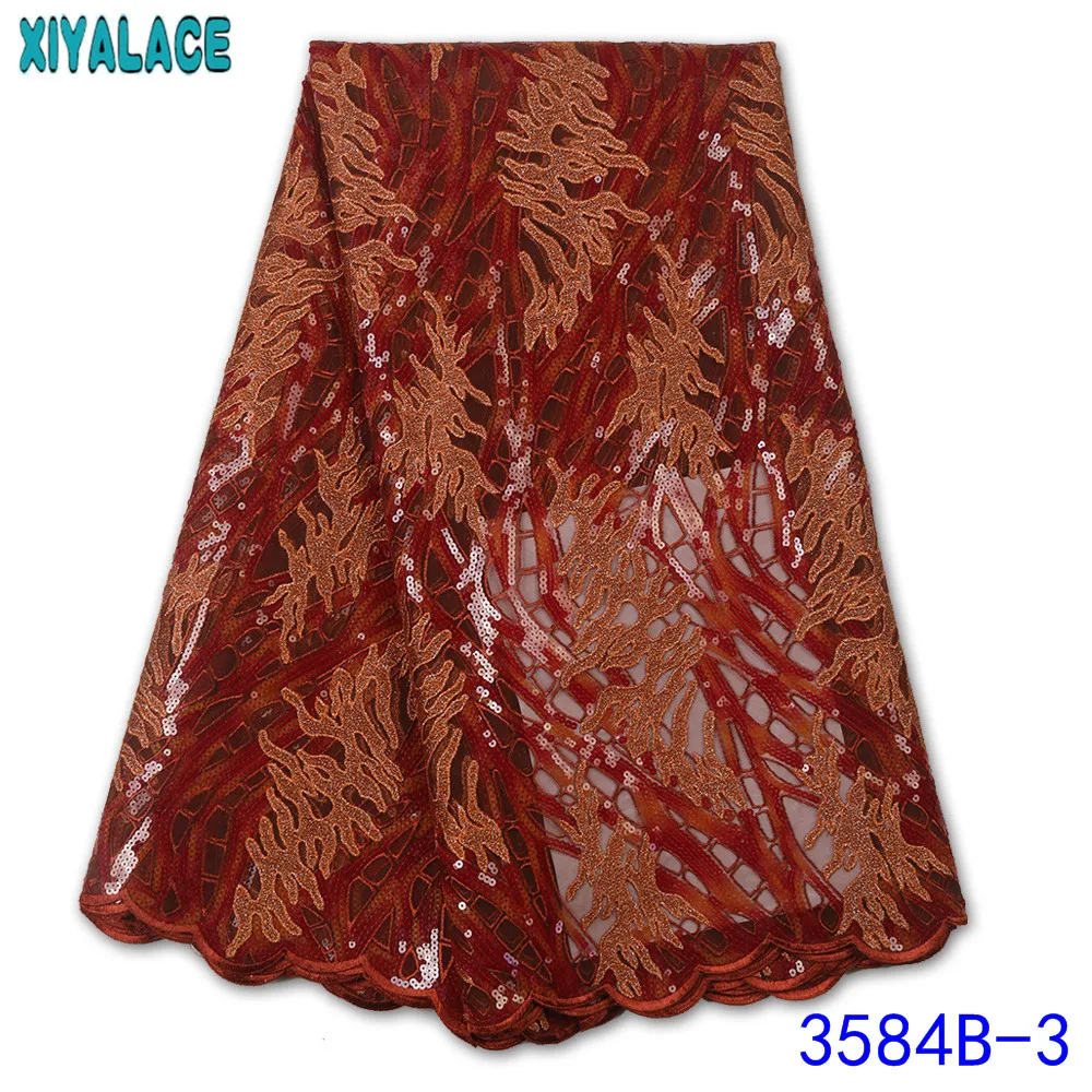2020 Latest Burnt Orange African French Tulle Lace Fabric High Quality Nigerian Lace Fabric With Sequins For Party Dress KS3584B
2020 Latest Burnt Orange African French Tulle Lace Fabric High Quality Nigerian Lace Fabric With Sequins For Party Dress KS3584B