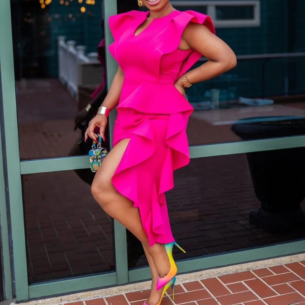 Bright yellow women bodycon dress summer african rose red party club dinner midi robe femme vestiods elegant ruffle chic dress
Bright yellow women bodycon dress summer african rose red party club dinner midi robe femme vestiods elegant ruffle chic dress