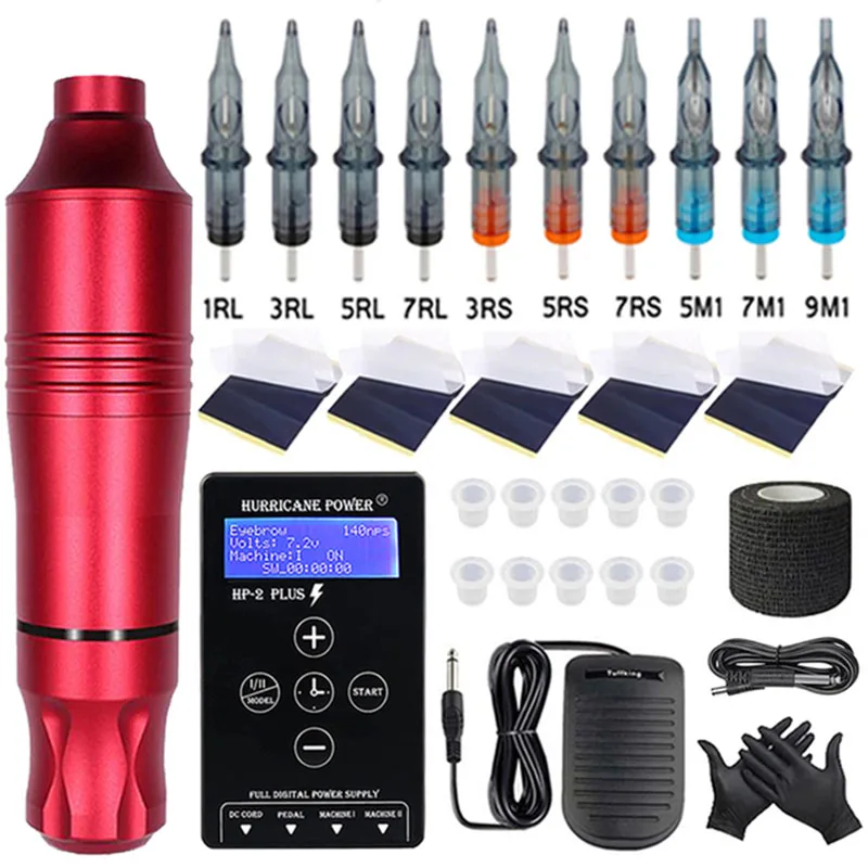 Tattoo Kit Complete Rotary Tattoo Machine Pen Kit with HP-2 Plus Power Supply Permanent Makeup Tattoo Machine Set for Body Art
Tattoo Kit Complete Rotary Tattoo Machine Pen Kit with HP-2 Plus Power Supply Permanent Makeup Tattoo Machine Set for Body Art