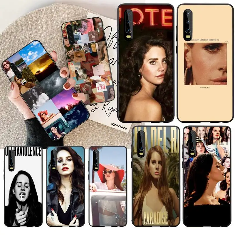 Мягкий силиконовый черный чехол для телефона PENGHUWAN Sexy singer model Lana Del Rey Huawei P30 P20 Mate 20