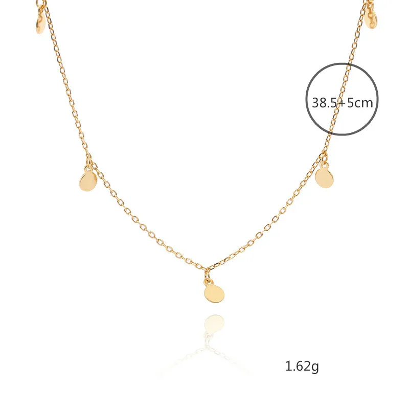 18k Gold round piece Real 925 Sterling Silver choker Necklace for Women Fashion Chain Fine Jewelry Simple Necklaces
18k Gold round piece Real 925 Sterling Silver choker Necklace for Women Fashion Chain Fine Jewelry Simple Necklaces