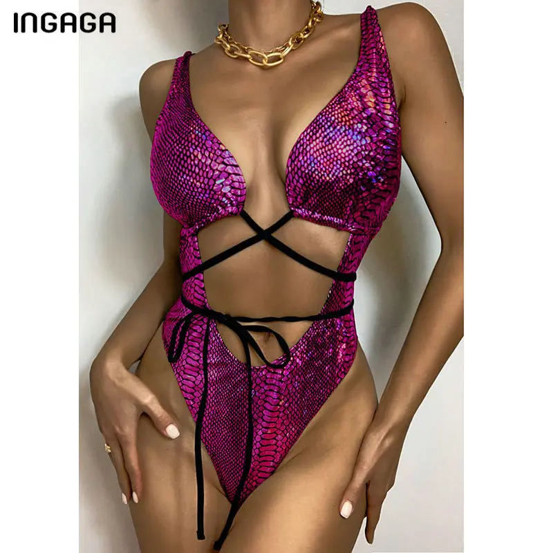 INGAGA Snake Print Women's Swimsuit One Piece Sexy Cut Out Swimwear 2021 Backless Bodysuit Women Crisscross Beachwear Summer
INGAGA Snake Print Women's Swimsuit One Piece Sexy Cut Out Swimwear 2021 Backless Bodysuit Women Crisscross Beachwear Summer
