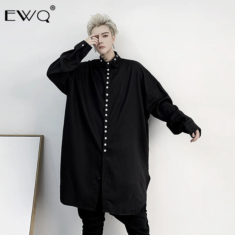 EWQ/Tide новинка 2020 Мужская одежда весенняя на пуговицах дизайн длинный стиль