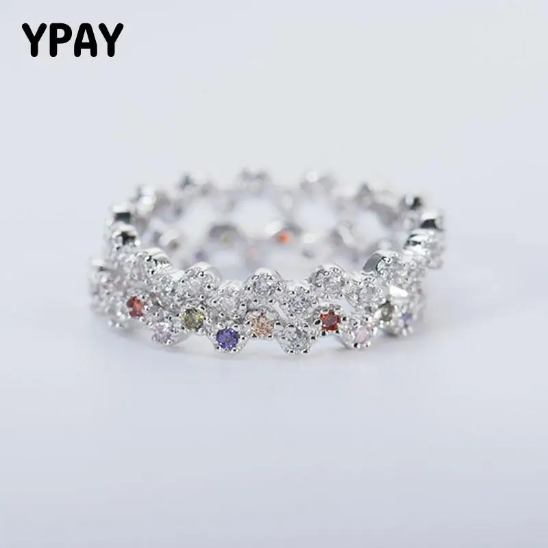 YPAY Real 925 Sterling Silver Rings for Women High Quality White/Colorful Zircon Finger Ring Size 5/6/7/8/9 Fine Jewelry YMR230
YPAY Real 925 Sterling Silver Rings for Women High Quality White/Colorful Zircon Finger Ring Size 5/6/7/8/9 Fine Jewelry YMR230