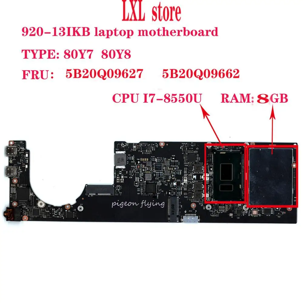 DYG60 NM-B291 для lenovo YOGA 920-13IKB Материнская плата ноутбука 80Y7 80Y8 FRU 5B20Q09627 5B20Q09662 Процессор