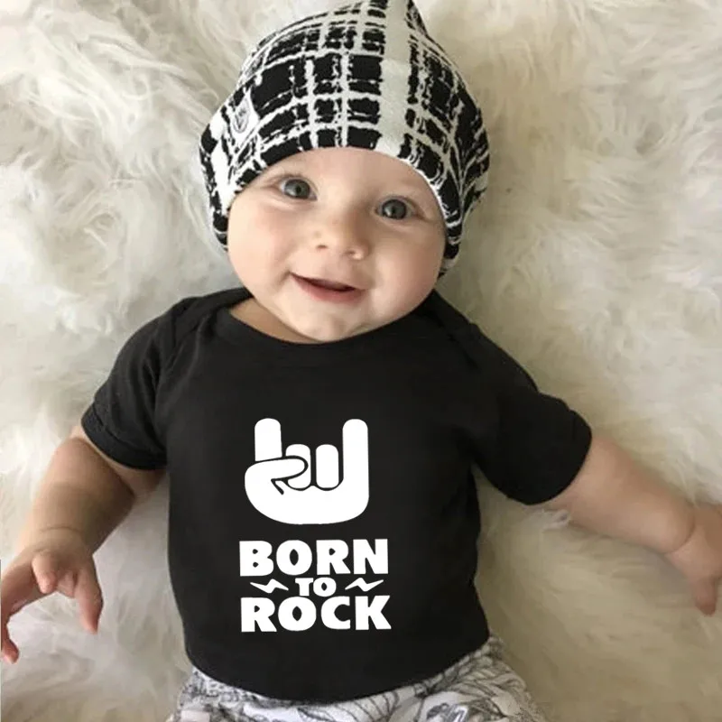 Born To Rock Print Infant Bodysuits Baby Romper Fashion Casual Jumpsuit Outfits Onesies Short Sleeve Cotton Boys Girls Clothes
Born To Rock Print Infant Bodysuits Baby Romper Fashion Casual Jumpsuit Outfits Onesies Short Sleeve Cotton Boys Girls Clothes