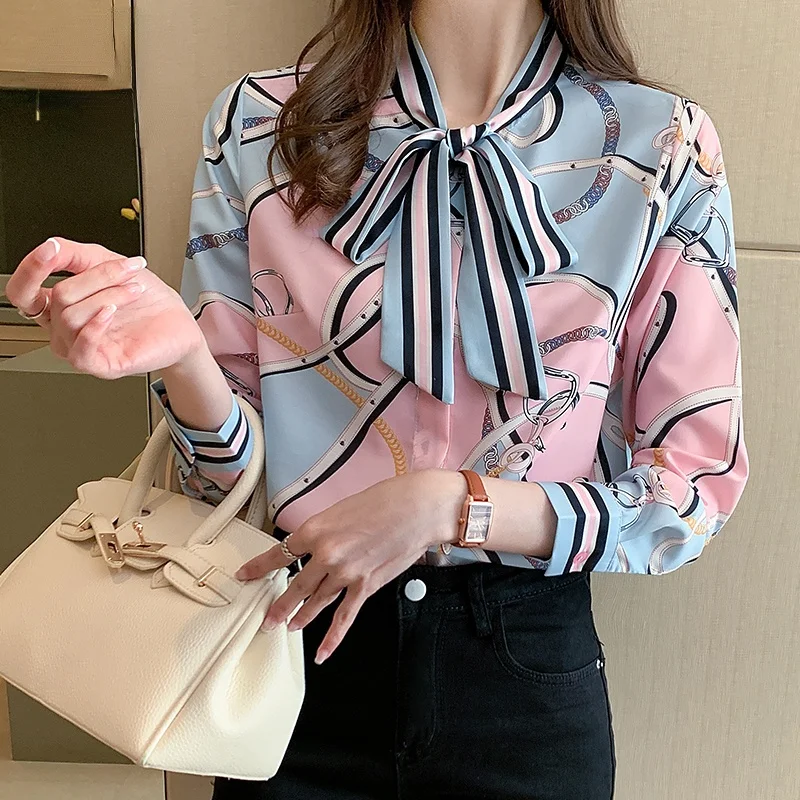 Женская офисная блузка P.Q.CHEN с винтажным принтом, женская рубашка с бантом, топы с длинным рукавом, повседневные корейские офисные блузки св... 
Женская офисная блузка P.Q.CHEN с винтажным принтом, женская рубашка с бантом, топы с длинным рукавом, повседневные корейские офисные блузки св...