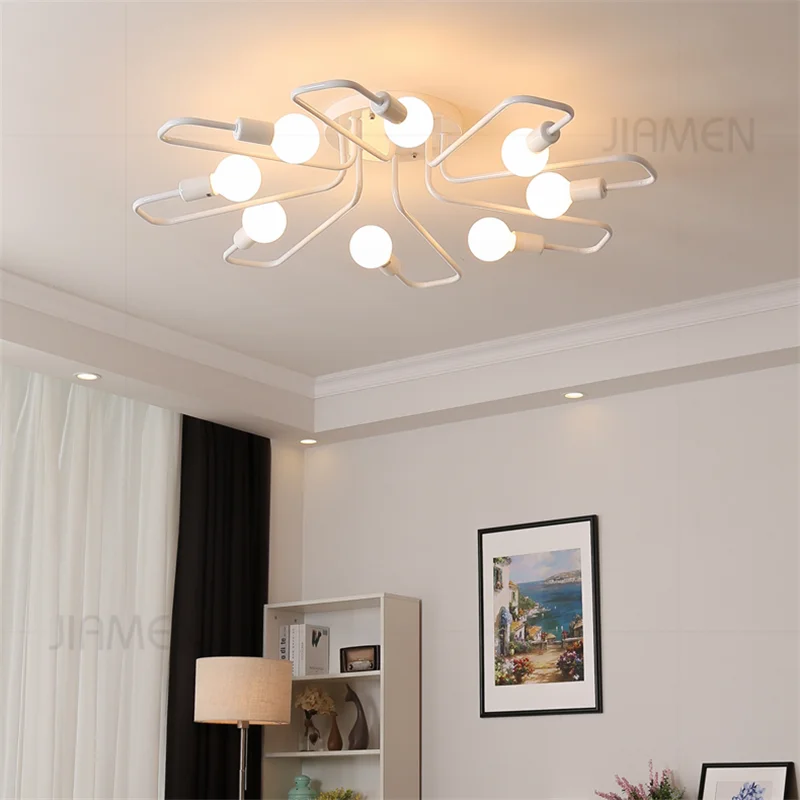 JIAMEN Retro Iron Art Chandelier 4/6/8 Heads Black/White/Gold Lights for Home Living Room Bedroom Decor Industrial Loft Fixtures
JIAMEN Retro Iron Art Chandelier 4/6/8 Heads Black/White/Gold Lights for Home Living Room Bedroom Decor Industrial Loft Fixtures