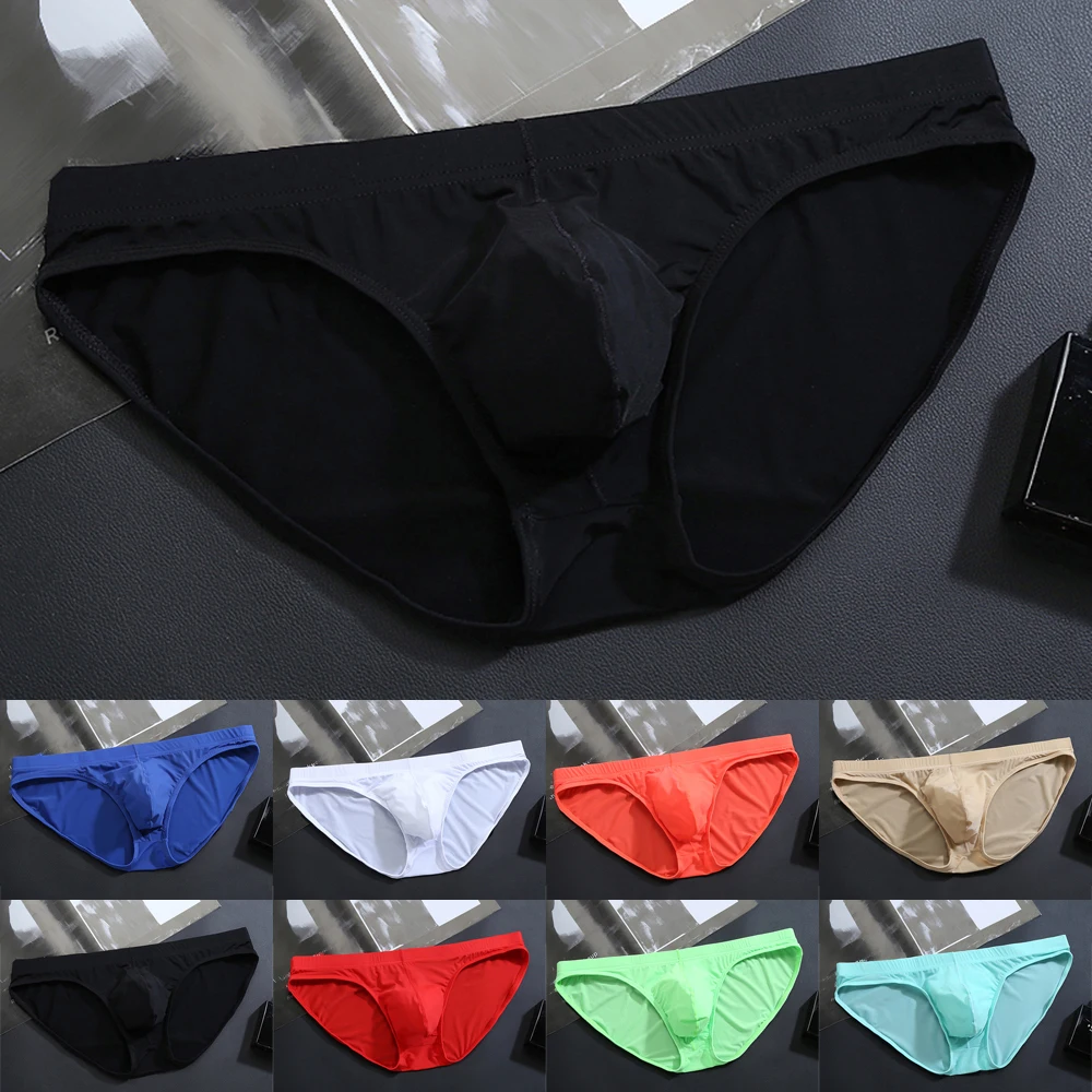 New Men's U Convex Pouch Underwear Briefs Seamless Sexy Low-waist Panties Ice Silk Underwear Men's Transparent Briefs Mid-low
New Men's U Convex Pouch Underwear Briefs Seamless Sexy Low-waist Panties Ice Silk Underwear Men's Transparent Briefs Mid-low