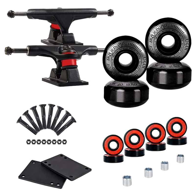 Top!-UGIN Skateboard Wheels Set,Include Skateboard Trucks,Skateboard Wheels 52mm,Skateboard Bearings,Skateboard Hardware
Top!-UGIN Skateboard Wheels Set,Include Skateboard Trucks,Skateboard Wheels 52mm,Skateboard Bearings,Skateboard Hardware