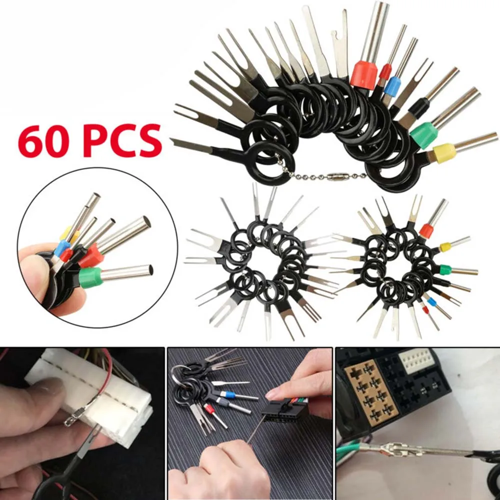 60pcs Car Terminal Removal Tool Wire Plug Connector Extractor Puller Release Pin Extractor Kit For Car Plug Repair Tools Shippin
60pcs Car Terminal Removal Tool Wire Plug Connector Extractor Puller Release Pin Extractor Kit For Car Plug Repair Tools Shippin