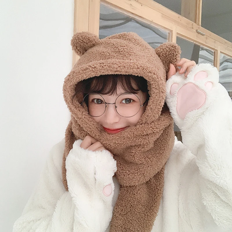 Cute Bear Ears Warm Hat Scarf Women Girls Winter Hat Warm Scarf Hat Durable LL@17
Cute Bear Ears Warm Hat Scarf Women Girls Winter Hat Warm Scarf Hat Durable LL@17