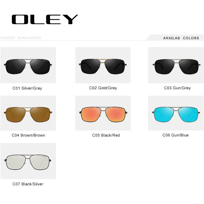 Очки OLEY Brand Polarized Sunglasses Men New Fashion Eyes Protect Sun Glasses With Accessories Unisex driving goggles oculos de sol on.