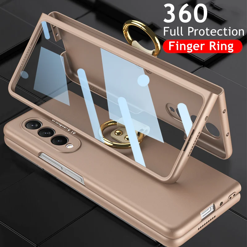 Чехол для Samsung Galaxy Z Fold 3, кольцо на палец, жесткая пластиковая рамка, переднее стекло, 360 полная защита
Чехол для Samsung Galaxy Z Fold 3, кольцо на палец, жесткая пластиковая рамка, переднее стекло, 360 полная защита