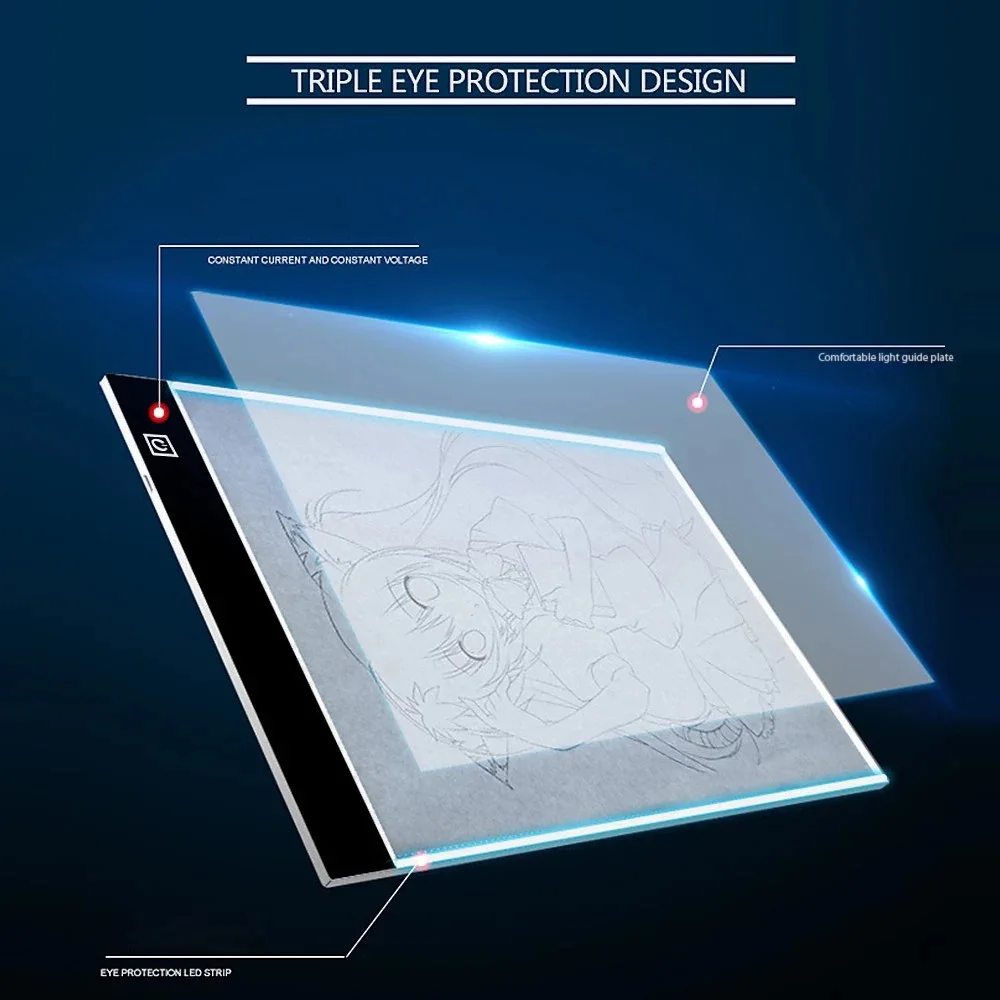 A4 Dimmable LED Artcraft Tracing Copy Board Light Box Led Drawing Board 3 Level Brightness for Drawing Sketching Designing
A4 Dimmable LED Artcraft Tracing Copy Board Light Box Led Drawing Board 3 Level Brightness for Drawing Sketching Designing
